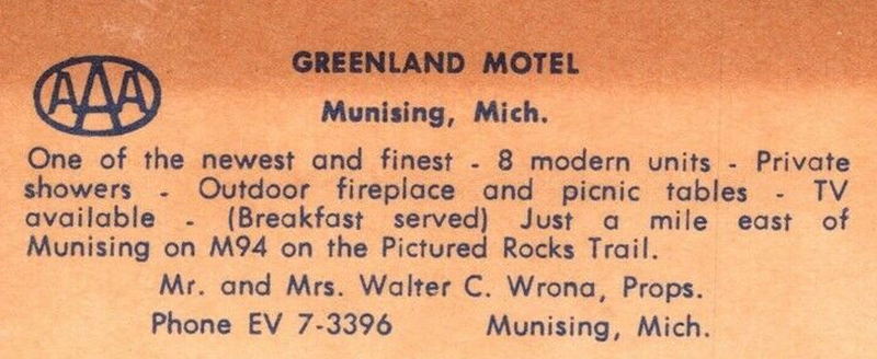 Greenland Motel - Vintage Postcard